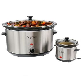 MegaChef 8 Quart Slow Cooker with Bouns Mini 0.6 Q