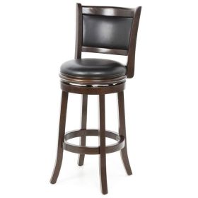 Cappuccino 29-inch Swivel Barstool with Faux Leath