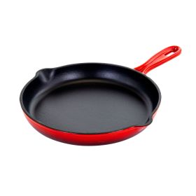 MegaChef Round 10.25 Inch Enameled Cast Iron Skill