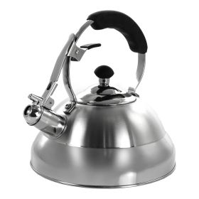 MegaChef 2.8 Quart Stovetop Whistling Kettle in Br