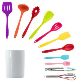 MegaChef Mulit-Color Silicone Cooking Utensils, Se
