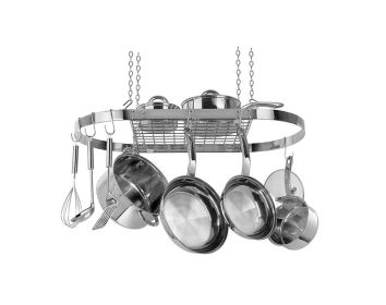 Modern Ceiling Mounted Stainless Steel Oval Hangin