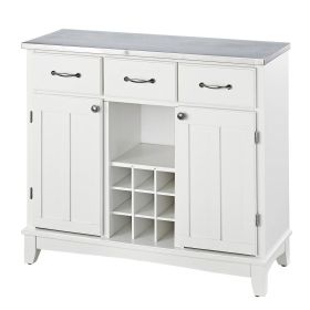 Stainless Steel Top Kitchen Island Sideboard Cabin