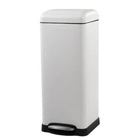 8-Gallon Retro Stainless Steel Step-On Trash Can i