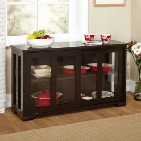 Espresso Sideboard Buffet Dining Kitchen Cabinet w