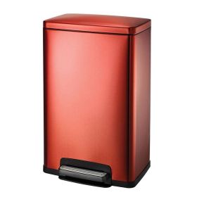 Stainless Steel 13-Gallon Kitchen Trash Can with S
