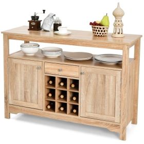 Wood Sideboard Dining Buffet Server Cabinet with W
