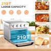 Silver SS Convection Toaster Oven Kitchen Air Fryer