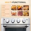 Silver SS Convection Toaster Oven Kitchen Air Fryer