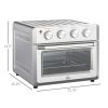 Silver SS Convection Toaster Oven Kitchen Air Fryer