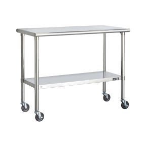 Stainless Steel 2-ft Kitchen Island Cart Prep Tabl
