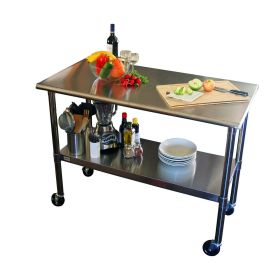 2ft x 4ft Stainless Steel Top Kitchen Prep Table w