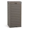 31-Gallon Brown Plastic Outdoor Trash Can w/Bottom Drawer
