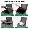 31-Gallon Brown Plastic Outdoor Trash Can w/Bottom Drawer