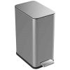 2.6 Gallon Slim Rectangular SS Step Trash Can