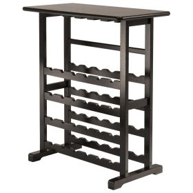 Floor-Standing Dark Espresso Brown 24-Bottle Wine
