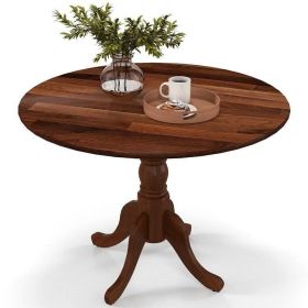 Round 40-inch Solid Wood Farmhouse Kitchen Dining