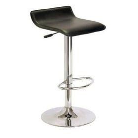 Contemporary ABS Air-Lift Swivel Bar Stool in Blac