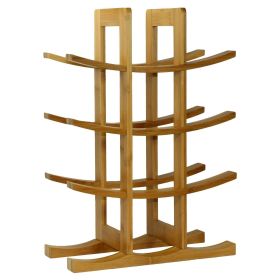 12-Bottle Wine Rack Modern Asian Style in Natural
