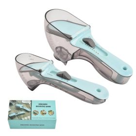 2pcs Plastic Adj Measuring Cups & Spoons