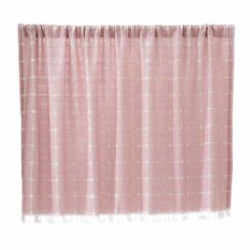 Modern Half Window Short Pink Curtains, 55x18 inch