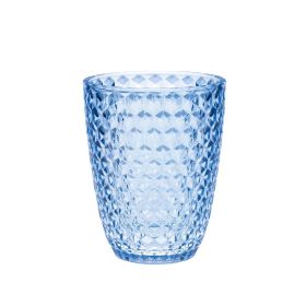 Diamond Cut Acrylic Drinking Glasses Set of 4 (12oz)