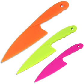 Nylon Children's Safe Cooking 3 Colors Knife Set 3 Sizes