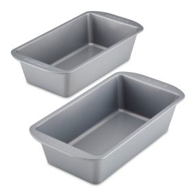 GoldenBake Bakeware Nonstick Loaf Pan 2 Pc. Set, Gray
