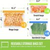 10pcs Reusable Flat Reusable Freezer Bags