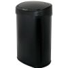 Black 13-Gallon Kitchen Trash Can with Touch Free