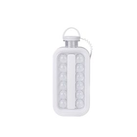 1pc Silicone Collapsible Ice Ball Jug (Color: White)