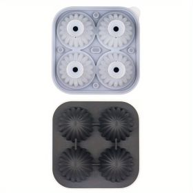 1pc Fairy Ball Ice Tray Ice Ball Mold (Color: 4 Connect Cactus Ice Trays-Black)