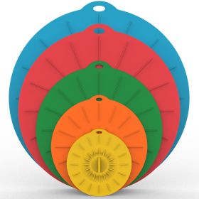 5pcs Silicone Bowl Cover Set (Color: B)