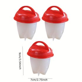 3pcs/6pcs Non-stick Silicone Egg Cup (Color: 3pcs)
