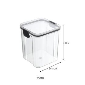 Clear Plastic Canisters w/Lids (Capacity: 950ml)