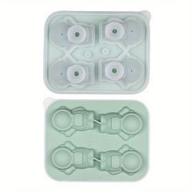 1pc Astronaut Silicone Ice Cube Mold (Color: 4 Even Spaceman Ice Tray - Dark Green)