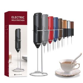 Handheld Electric Frother w/Stand (Color: Blue)