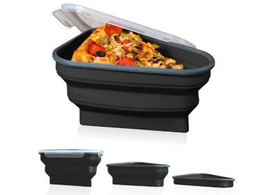 Silicone Folding Reusable Pizza Box (select: C05N-black)