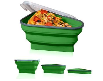 Silicone Folding Reusable Pizza Box (select: C05N-green)
