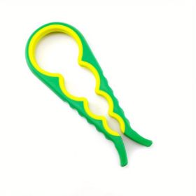 1pc Four-in-One Multifunctional Lid Opener (Color: Green)