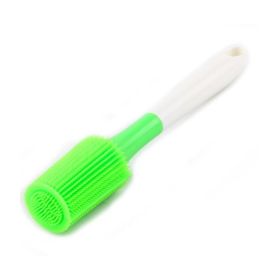Silicone Cleaning Bottle Brush (Color: Green)