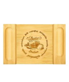 Bamboo Cutting/Cheese Board Set (Color: Natural, size: 16 in)