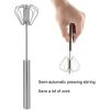 Semi-Automatic Stainless Steel Egg Rotary Whisk Beater