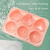 Rose & Heart Shaped Silicone Ice Cube Mold