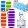 Silicone 10 Grid Cylindrical Ice Mold w/Lid