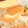 24 Grids Round Silicone Ice Mold Box w/Lid