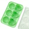 Rose & Heart Shaped Silicone Ice Cube Mold