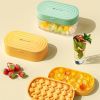 24 Grids Round Silicone Ice Mold Box w/Lid