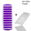 Silicone 10 Grid Cylindrical Ice Mold w/Lid