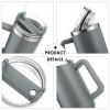 30oz. SS Insulated Thermal Mug w/Handle & Straw